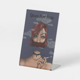 Rook Reclamebord Met Voetstuk