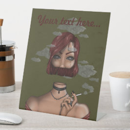 Rook Reclamebord Met Voetstuk