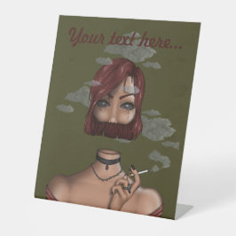 Rook Reclamebord Met Voetstuk