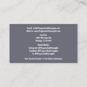 Rook & Rode Brandblusser Brandveiligheid Zaken Visitekaartje (Achterkant)