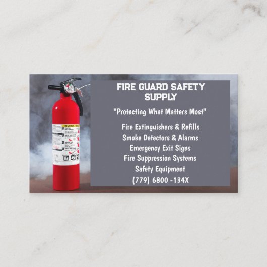 Rook & Rode Brandblusser Brandveiligheid Zaken Visitekaartje (Voorkant)