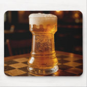 Rook Schaakstuk Bierglas Muismat (Voorkant)