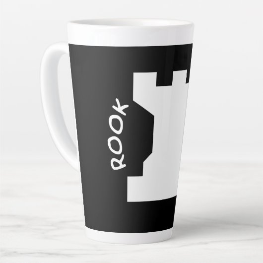 Rook Schaakstuk Latte Mok (Linkerhoek)
