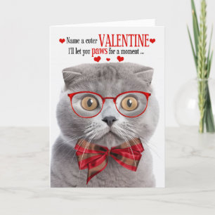 Rook Schotse Fold Cat Valentijn katachtige Humor Feestdagen Kaart