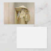 Rook van Ambergris, 1880, van John Singer Sargent Notitiekaartje (Voorkant / Achterkant)