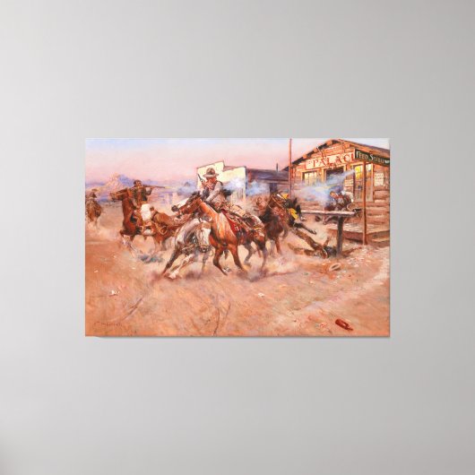 Rook van een .45 door Charles Marion Russell (1908 Canvas Afdruk (Voorkant)