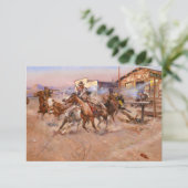 Rook van een. 45 door Charles Marion Russell Bedankkaart (Staand voorkant)