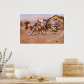 Rook van een. 45 door Charles Marion Russell Poster (Keuken)