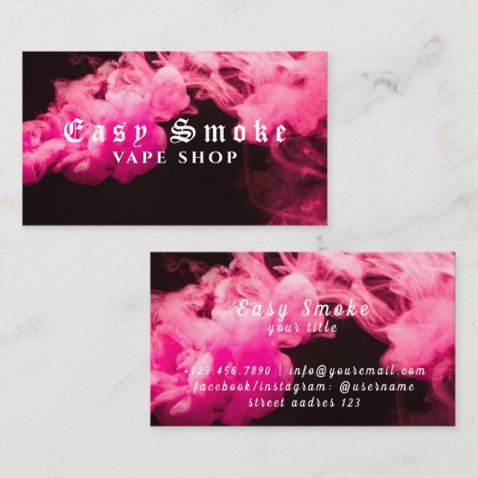 Rook Visitekaartjes (Voorkant / Achterkant)