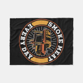 Rook vlees elke dag grillen barbecue BBQ Fleece Deken (Voorkant (Horizontaal))