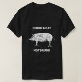 Rook Vlees zonder drugs BBQ Barbecue love Funny Ha T-shirt (Design voorkant)