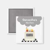 Rook & Vuur Retro Kachel Keukenmagneet Magneet (Voorkant / Achterkant)