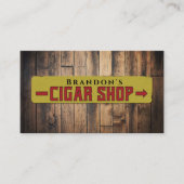 Rook Winkel tekenen Aangepaste naam Sigar Store Visitekaartje (Voorkant)