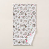 Rook Wit Rendier Patroon Waterverf Monogram Bad Handdoek (Handdoek)