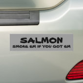 Rook ze zalm bumpersticker (Op auto)