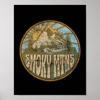 Rookachtige Bergen Tennessee Natuur Bergen Wandelr Poster