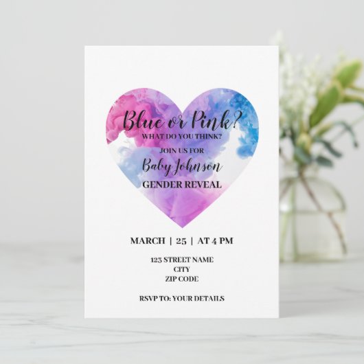 Rookbeeld van de hartvorm kaart (Staand voorkant)