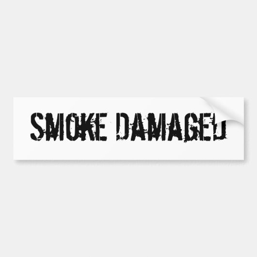 Rookbeschadigde Bumpersticker (Voorkant)