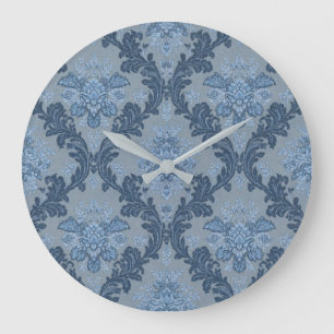 Rookblauw Leisteen Zachte Poederblauw Elegant Dama Grote Klok