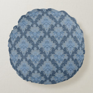 Rookblauw Leisteen Zachte Poederblauw Elegant Dama Rond Kussen