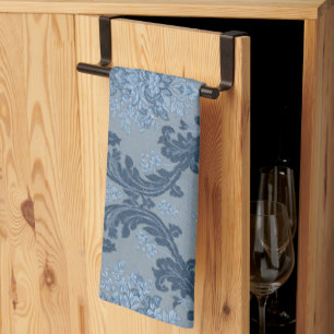 Rookblauw Leisteen Zachte Poederblauw Elegant Dama Theedoek