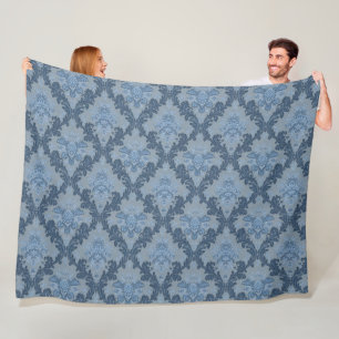 Rookblauw Leisteen Zachte Poederblauw Elegante Dam Fleece Deken