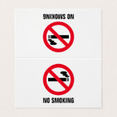 Rookbord klein gevouwen visitekaartje (Buitenkant ongevouwen)