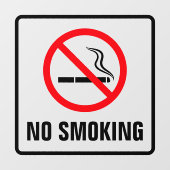 Rookbordes met zwarte rand raamsticker (Vel)