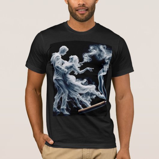 Rookdansen Silhouet Koppel T-Shirt (Voorkant)