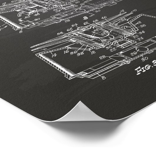 Rookdetector 1969 Patent Art - Chalkboard Poster (Hoek)