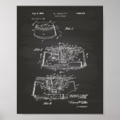 Rookdetector 1969 Patent Art - Chalkboard Poster (Voorkant)