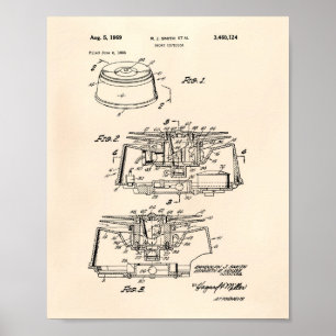 Rookdetector 1969 Patent Art - Oude poster