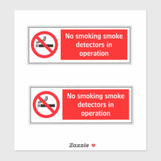 Rookdetectoren in bedrijf Sticker