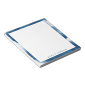 rookeffect blauwe trendemonogram notitieblok (Schuin)