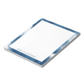 rookeffect blauwe trendemonogram notitieblok (Linkerzijde)