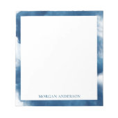 rookeffect blauwe trendemonogram notitieblok (Voorkant)