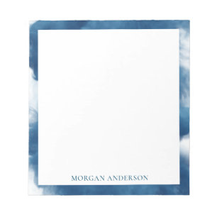 rookeffect blauwe trendemonogram notitieblok