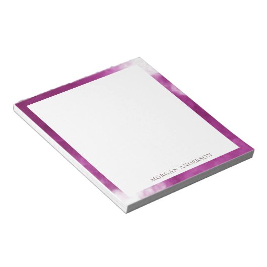 rookeffect hete roze trendy monogram notitieblok (Schuin)