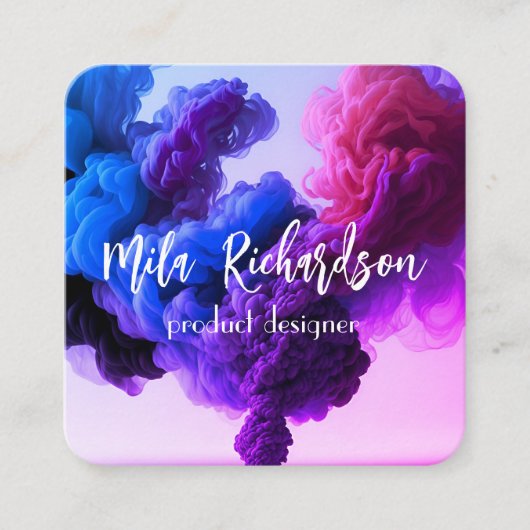 Rookeffect Modern Vierkant visitekaartje (Voorkant)