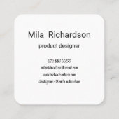 Rookeffect Modern Vierkant visitekaartje (Achterkant)