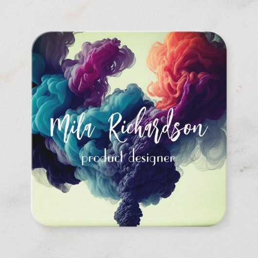 Rookeffect Modern Vierkant visitekaartje (Voorkant)