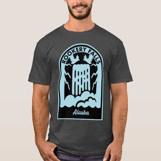 Rookery-watervallen Alaska T-shirt (Voorkant)