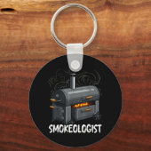 Rookexpert - Grappige Pitmaster Bbq Roker Grillen Sleutelhanger (Voorkant)