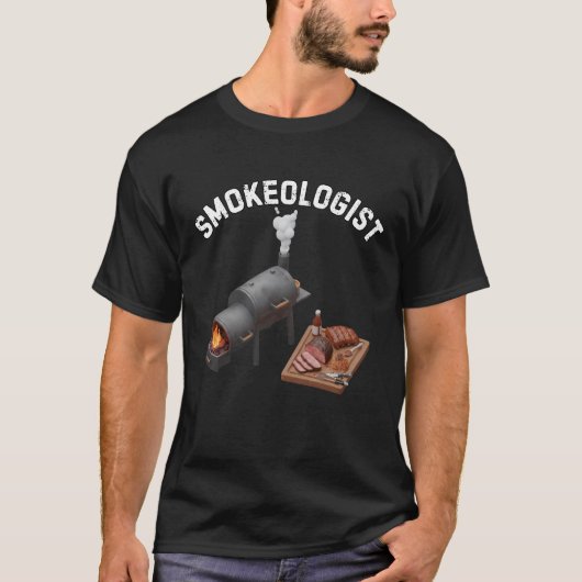 Rookexpert Shirt Grappige BBQ Vlees Roken Humor (Voorkant)