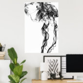 Rookfotografie - zwart poster (Thuiskantoor)