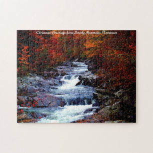 Rookgebergte Tennessee. Kerstgroeten Legpuzzel