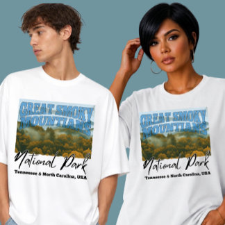 Rookgebergte Tennessee & North Carolina Retro T-shirt