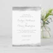 Rookgrijze Waterverf Dip Weddenschap Kaart (Staand voorkant)