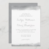 Rookgrijze Waterverf Dip Weddenschap Kaart (Voorkant / Achterkant)