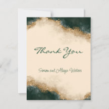 Rookgroen Goud Aquarel Gepersonaliseerd